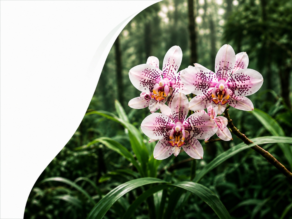 Pink Orchid Flowers in bloom